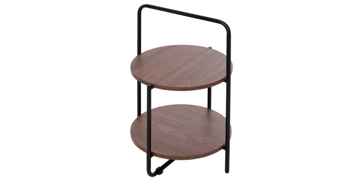 ΒΟΗΘΗΤΙΚΟ ΤΡΑΠΕΖΙ SYLO HM9618.02 MDF ΣΕ ΚΑΡΥΔΙ-ΜΑΥΡΟ ΜΕΤΑΛΛΟ Φ44x66Υεκ.