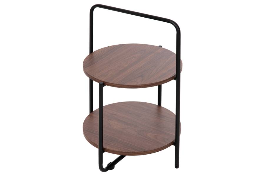 ΒΟΗΘΗΤΙΚΟ ΤΡΑΠΕΖΙ SYLO HM9618.02 MDF ΣΕ ΚΑΡΥΔΙ-ΜΑΥΡΟ ΜΕΤΑΛΛΟ Φ44x66Υεκ.