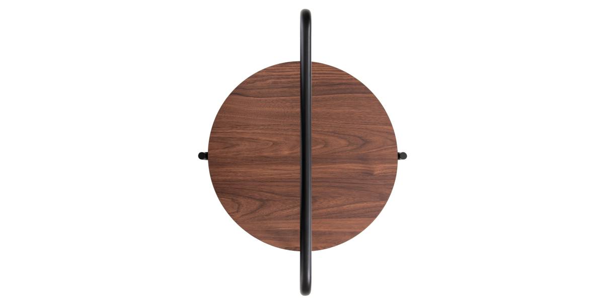 ΒΟΗΘΗΤΙΚΟ ΤΡΑΠΕΖΙ SYLO HM9618.02 MDF ΣΕ ΚΑΡΥΔΙ-ΜΑΥΡΟ ΜΕΤΑΛΛΟ Φ44x66Υεκ.