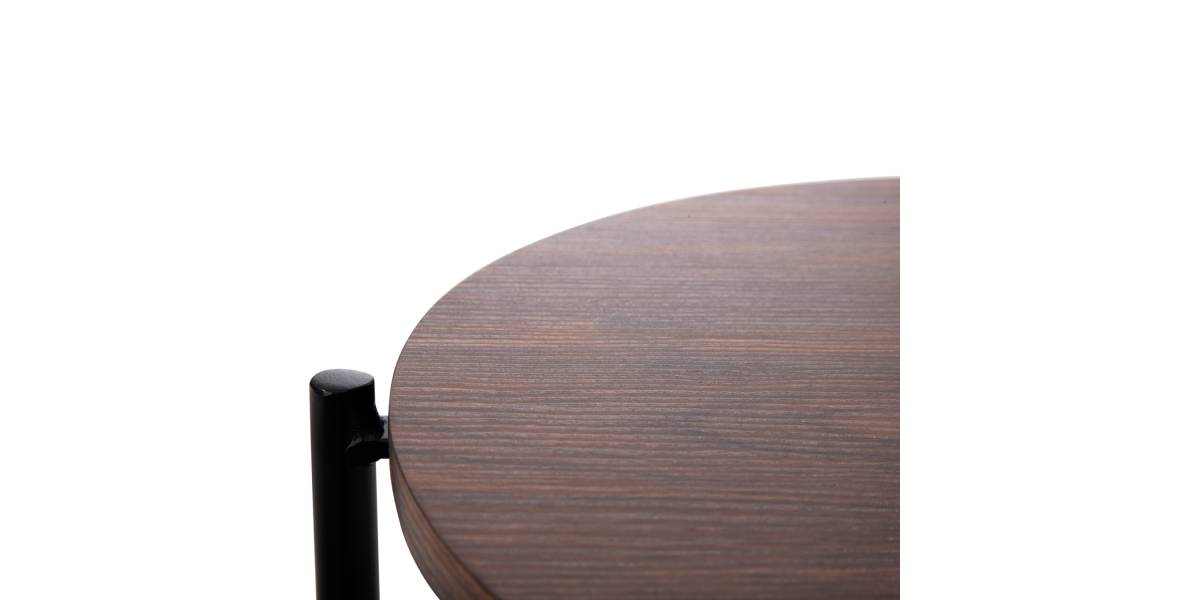 ΒΟΗΘΗΤΙΚΟ ΤΡΑΠΕΖΙ SYLO HM9618.02 MDF ΣΕ ΚΑΡΥΔΙ-ΜΑΥΡΟ ΜΕΤΑΛΛΟ Φ44x66Υεκ.