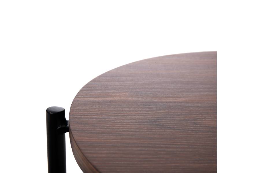 ΒΟΗΘΗΤΙΚΟ ΤΡΑΠΕΖΙ SYLO HM9618.02 MDF ΣΕ ΚΑΡΥΔΙ-ΜΑΥΡΟ ΜΕΤΑΛΛΟ Φ44x66Υεκ.