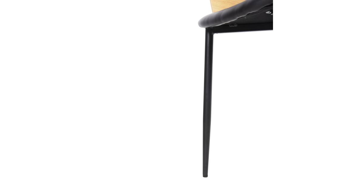 ΚΑΡΕΚΛΑ VELP HM9616.01 ΞΥΛΟ ΣΕ ΦΥΣΙΚΟ-ΜΑΥΡΟ PU-ΜΑΥΡΑ ΜΕΤΑΛ. ΠΟΔΙΑ 55,5x50x79Υεκ.