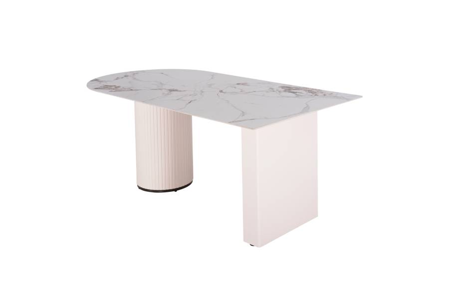 ΤΡΑΠΕΖΙ ΤΡΑΠΕΖΑΡΙΑΣ CERAMUS HM9772.01 12mmΚΕΡΑΜΙΚΟ TOP ΛΕΥΚΟ ΜΑΡΜΑΡΟ-MDF ΛΕΥΚΟ 180x90x76Υεκ.