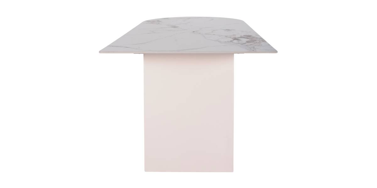 ΤΡΑΠΕΖΙ ΤΡΑΠΕΖΑΡΙΑΣ CERAMUS HM9772.01 12mmΚΕΡΑΜΙΚΟ TOP ΛΕΥΚΟ ΜΑΡΜΑΡΟ-MDF ΛΕΥΚΟ 180x90x76Υεκ.