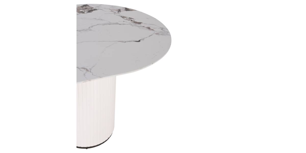 ΤΡΑΠΕΖΙ ΤΡΑΠΕΖΑΡΙΑΣ CERAMUS HM9772.01 12mmΚΕΡΑΜΙΚΟ TOP ΛΕΥΚΟ ΜΑΡΜΑΡΟ-MDF ΛΕΥΚΟ 180x90x76Υεκ.