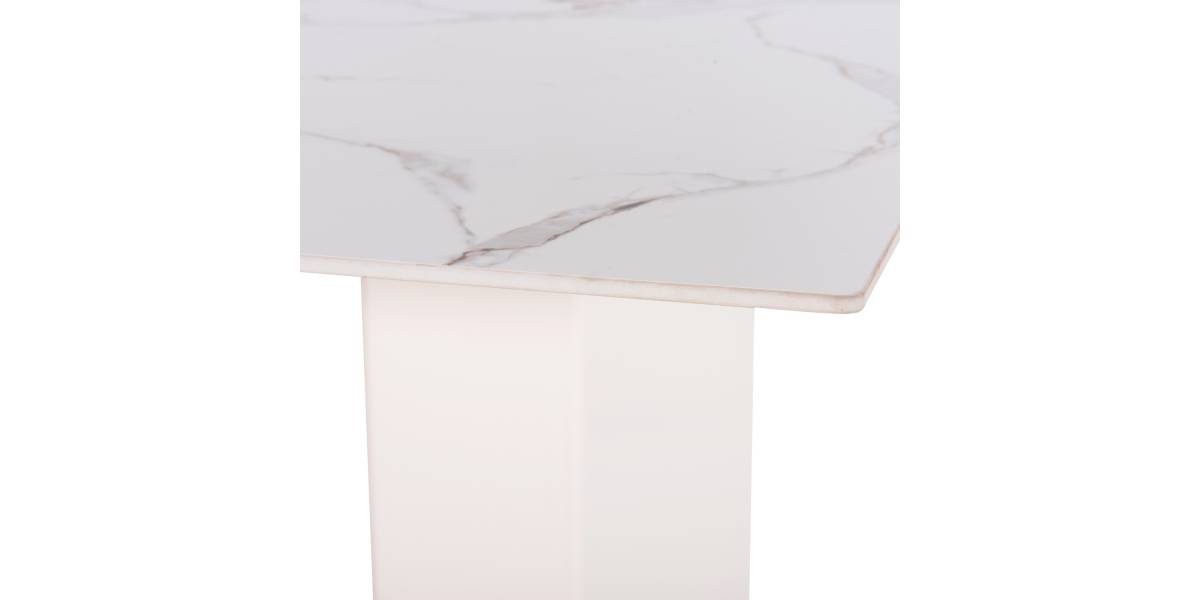 ΤΡΑΠΕΖΙ ΤΡΑΠΕΖΑΡΙΑΣ CERAMUS HM9772.01 12mmΚΕΡΑΜΙΚΟ TOP ΛΕΥΚΟ ΜΑΡΜΑΡΟ-MDF ΛΕΥΚΟ 180x90x76Υεκ.