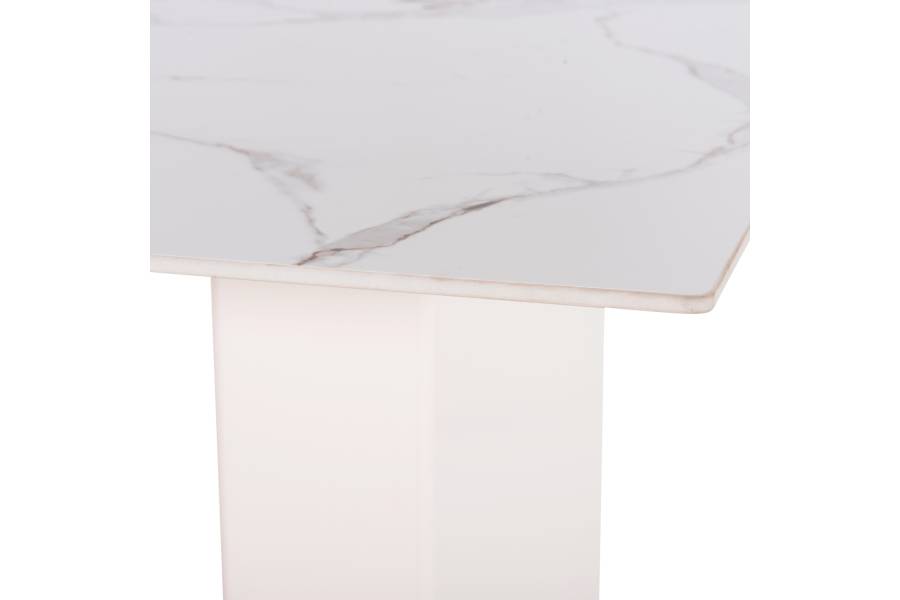 ΤΡΑΠΕΖΙ ΤΡΑΠΕΖΑΡΙΑΣ CERAMUS HM9772.01 12mmΚΕΡΑΜΙΚΟ TOP ΛΕΥΚΟ ΜΑΡΜΑΡΟ-MDF ΛΕΥΚΟ 180x90x76Υεκ.