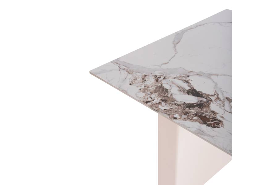 ΤΡΑΠΕΖΙ ΤΡΑΠΕΖΑΡΙΑΣ CERAMUS HM9772.01 12mmΚΕΡΑΜΙΚΟ TOP ΛΕΥΚΟ ΜΑΡΜΑΡΟ-MDF ΛΕΥΚΟ 180x90x76Υεκ.