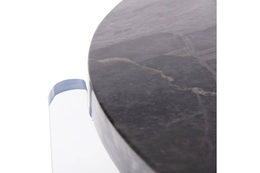 ΤΡΑΠΕΖΙ ΣΑΛΟΝΙΟΥ ACRYCON HM9780.01 MDF ME ΥΔΑΤΟΑΠΩΘΗΤΙΚΗ ΕΠΙΣΤΡΩΣΗ-ΑΚΡΥΛΙΚΑ ΠΟΔΙΑ Φ64x51Yεκ.