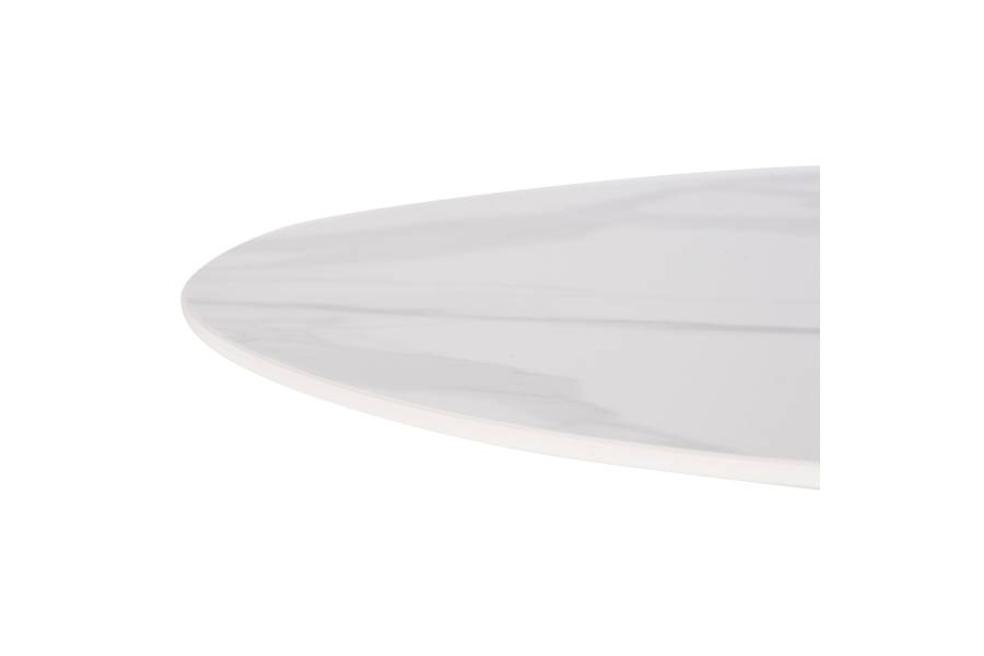ΤΡΑΠΕΖΙ ΤΡΑΠΕΖΑΡΙΑΣ CORBY HM9771.01 12mmΚΕΡΑΜΙΚΟ ΛΕΥΚΟ ΜΑΡΜΑΡΟ-MDF ΛΕΥΚΟ 180x90x76Υ εκ.