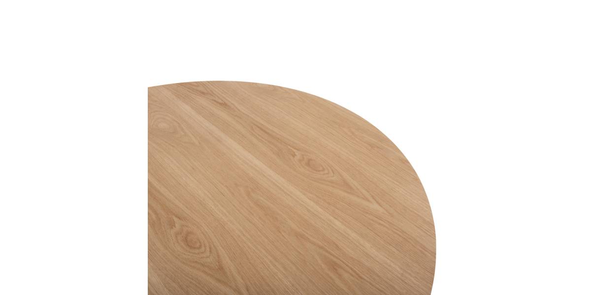 ΤΡΑΠΕΖΙ ΣΤΡΟΓΓΥΛΟ DENTY HM9612.01 MDF ΜΕ ΚΑΠΛΑΜΑ ΔΡΥΟΣ-ΧΡΩΜΑ ΔΡΥΟΣ Φ120x75Υεκ.
