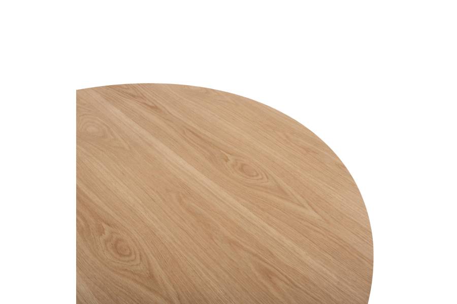 ΤΡΑΠΕΖΙ ΣΤΡΟΓΓΥΛΟ DENTY HM9612.01 MDF ΜΕ ΚΑΠΛΑΜΑ ΔΡΥΟΣ-ΧΡΩΜΑ ΔΡΥΟΣ Φ120x75Υεκ.