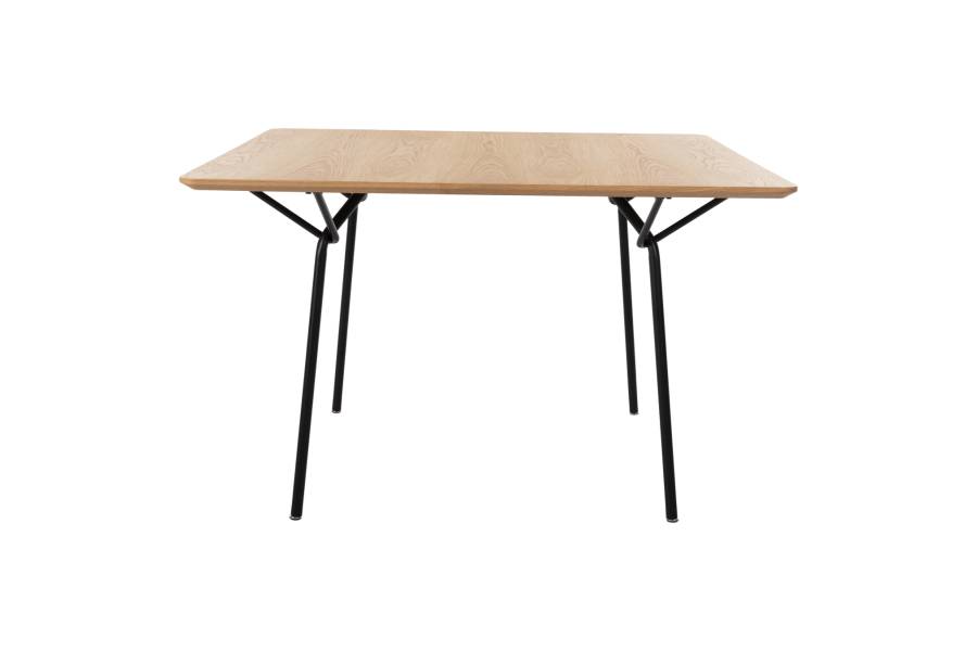 ΤΡΑΠΕΖΙ ΤΡΑΠΕΖΑΡΙΑΣ TRENK HM9614.01 MDF ΜΕ ΚΑΠΛΑΜΑ ΔΡΥΟΣ ΦΥΣΙΚΟ-ΜΑΥΡΟ ΜΕΤΑΛΛΟ 120x120x75Υεκ.