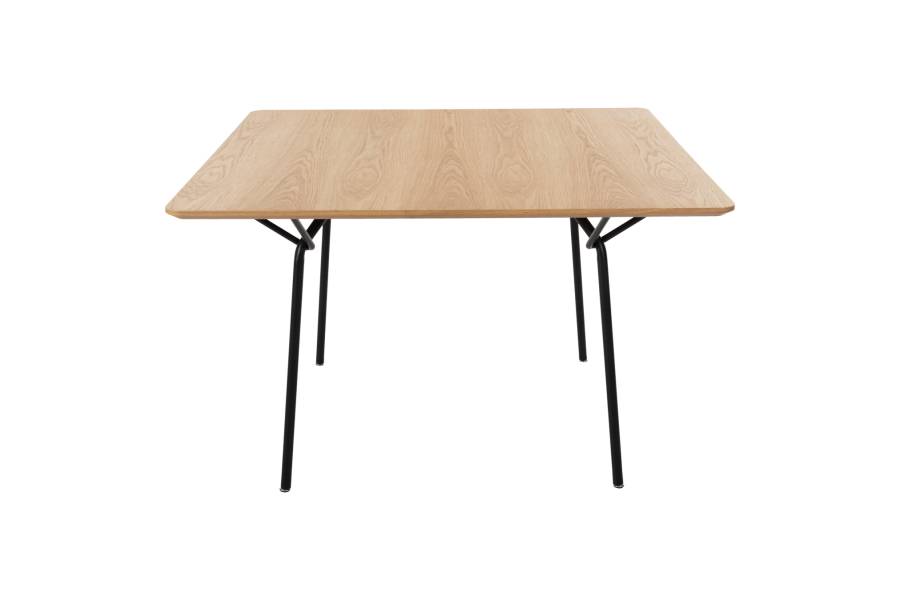 ΤΡΑΠΕΖΙ ΤΡΑΠΕΖΑΡΙΑΣ TRENK HM9614.01 MDF ΜΕ ΚΑΠΛΑΜΑ ΔΡΥΟΣ ΦΥΣΙΚΟ-ΜΑΥΡΟ ΜΕΤΑΛΛΟ 120x120x75Υεκ.
