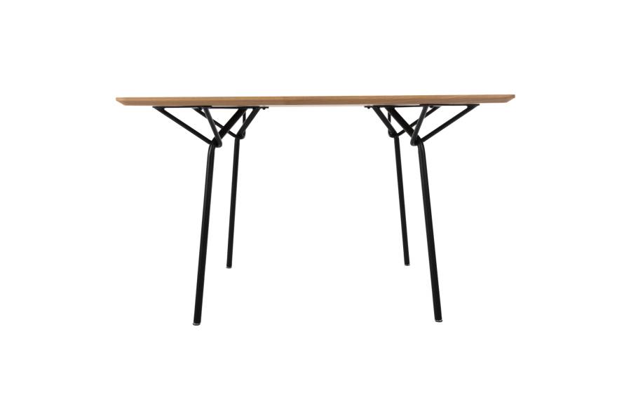 ΤΡΑΠΕΖΙ ΤΡΑΠΕΖΑΡΙΑΣ TRENK HM9614.01 MDF ΜΕ ΚΑΠΛΑΜΑ ΔΡΥΟΣ ΦΥΣΙΚΟ-ΜΑΥΡΟ ΜΕΤΑΛΛΟ 120x120x75Υεκ.