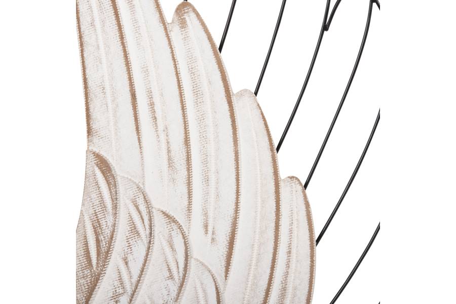 ΔΙΑΚΟΣΜΗΤΙΚΟ ΤΟΙΧΟΥ ΣΕΤ 2ΤΜΧ ΦΤΕΡΑ HM4223 MDF ΣΕ ΛΕΥΚΟ-ΜΑΥΡΟ ΜΕΤΑΛΛΟ 39x1,5x92Υ εκ.