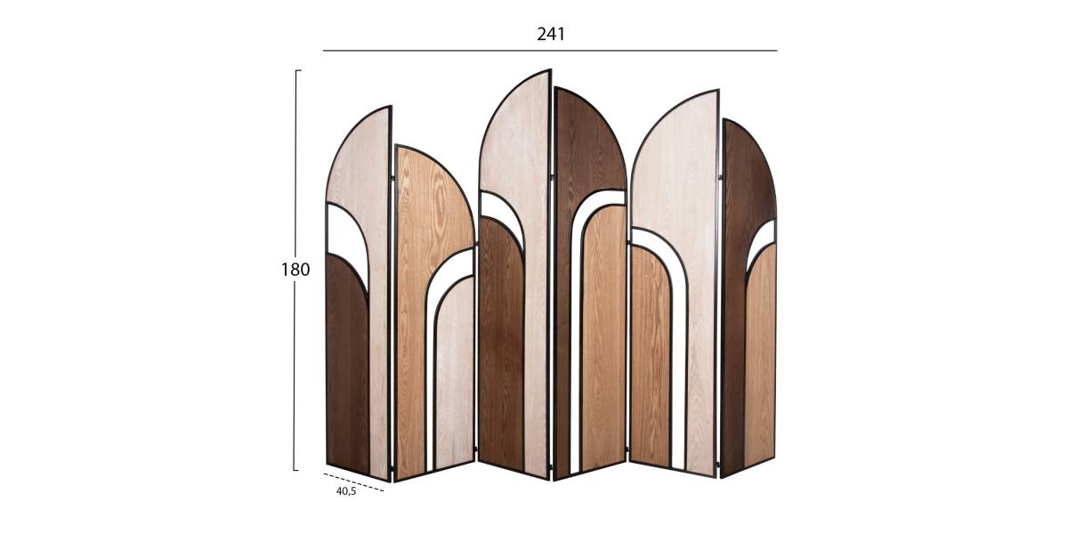 ΠΑΡΑΒΑΝ 6-ΦΥΛΛΟ ΜΟΝΗΣ ΟΨΗΣ CRYPT HM4221 MDF ΣΕ 4 ΧΡΩΜΑTA-ΜΑΥΡΟ ΜΕΤΑΛΛΟ 241x1,5x180Υεκ.