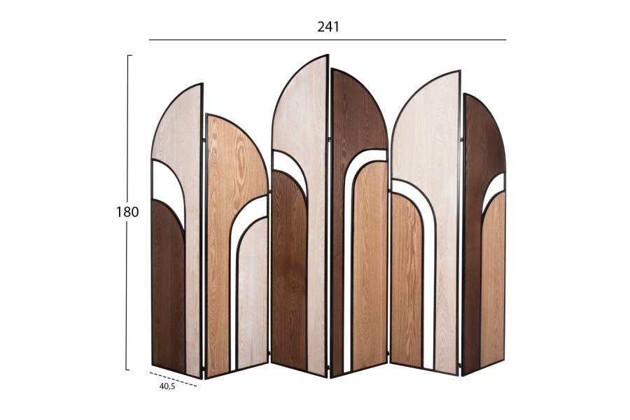 ΠΑΡΑΒΑΝ 6-ΦΥΛΛΟ ΜΟΝΗΣ ΟΨΗΣ CRYPT HM4221 MDF ΣΕ 4 ΧΡΩΜΑTA-ΜΑΥΡΟ ΜΕΤΑΛΛΟ 241x1,5x180Υεκ.