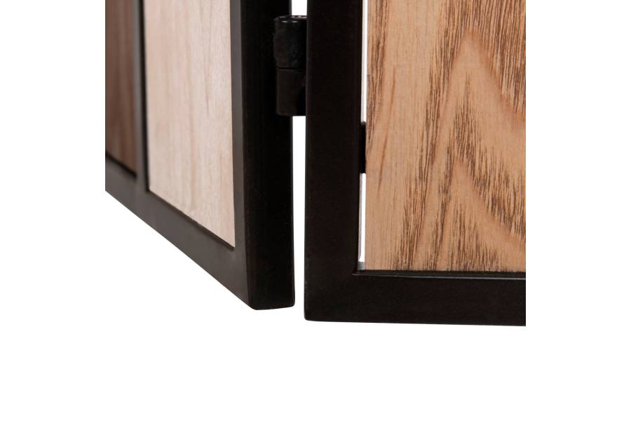 ΠΑΡΑΒΑΝ 6-ΦΥΛΛΟ ΜΟΝΗΣ ΟΨΗΣ CRYPT HM4221 MDF ΣΕ 4 ΧΡΩΜΑTA-ΜΑΥΡΟ ΜΕΤΑΛΛΟ 241x1,5x180Υεκ.