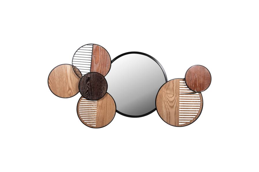 ΚΑΘΡΕΠΤΗΣ ΤΟΙΧΟΥ ΣΤΡΟΓΓΥΛΟΣ DAVION HM4217 MDF-BLACK METAL 123x5x63Υεκ.