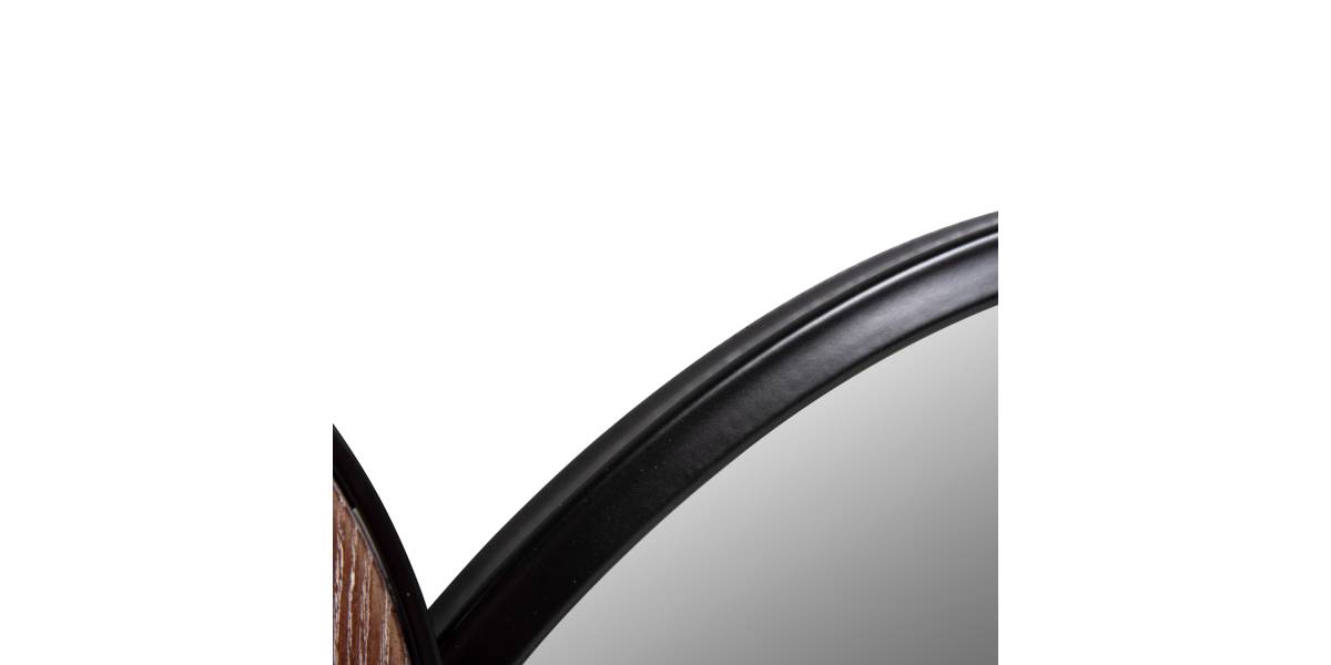 ΚΑΘΡΕΠΤΗΣ ΤΟΙΧΟΥ ΣΤΡΟΓΓΥΛΟΣ DAVION HM4217 MDF-BLACK METAL 123x5x63Υεκ.
