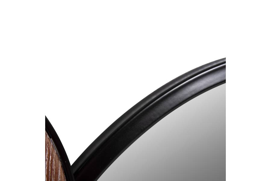 ΚΑΘΡΕΠΤΗΣ ΤΟΙΧΟΥ ΣΤΡΟΓΓΥΛΟΣ DAVION HM4217 MDF-BLACK METAL 123x5x63Υεκ.