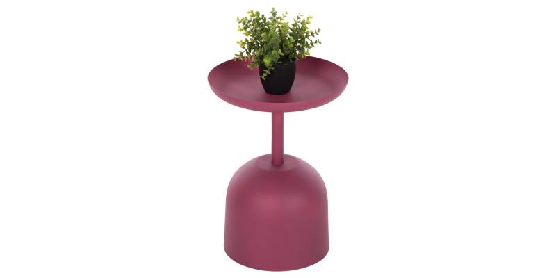 ΤΡΑΠΕΖΙ ΒΟΗΘΗΤΙΚΟ ΣΤΡΟΓΓΥΛΟ DELBEL HM4262.06 ΜΕΤΑΛΛΟ ΣΕ ΡΟΖ Φ36x49Υ εκ.