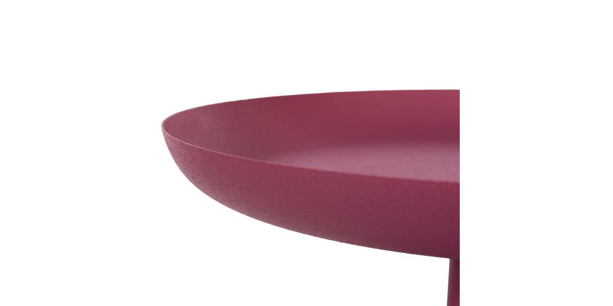 ΤΡΑΠΕΖΙ ΒΟΗΘΗΤΙΚΟ ΣΤΡΟΓΓΥΛΟ DELBEL HM4262.06 ΜΕΤΑΛΛΟ ΣΕ ΡΟΖ Φ36x49Υ εκ.