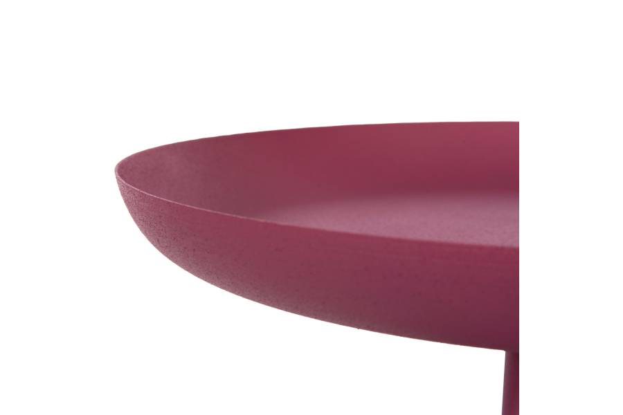 ΤΡΑΠΕΖΙ ΒΟΗΘΗΤΙΚΟ ΣΤΡΟΓΓΥΛΟ DELBEL HM4262.06 ΜΕΤΑΛΛΟ ΣΕ ΡΟΖ Φ36x49Υ εκ.