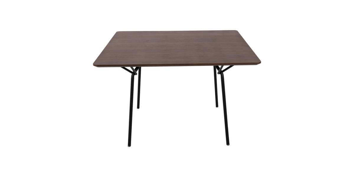 ΤΡΑΠΕΖΙ ΤΡΑΠΕΖΑΡΙΑΣ TRENK HM9614.02 MDF ΜΕ ΚΑΠΛΑΜΑ ΔΡΥΟΣ ΚΑΡΥΔΙ-ΜΑΥΡΟ ΜΕΤΑΛΛΟ 120x120x75Υεκ.