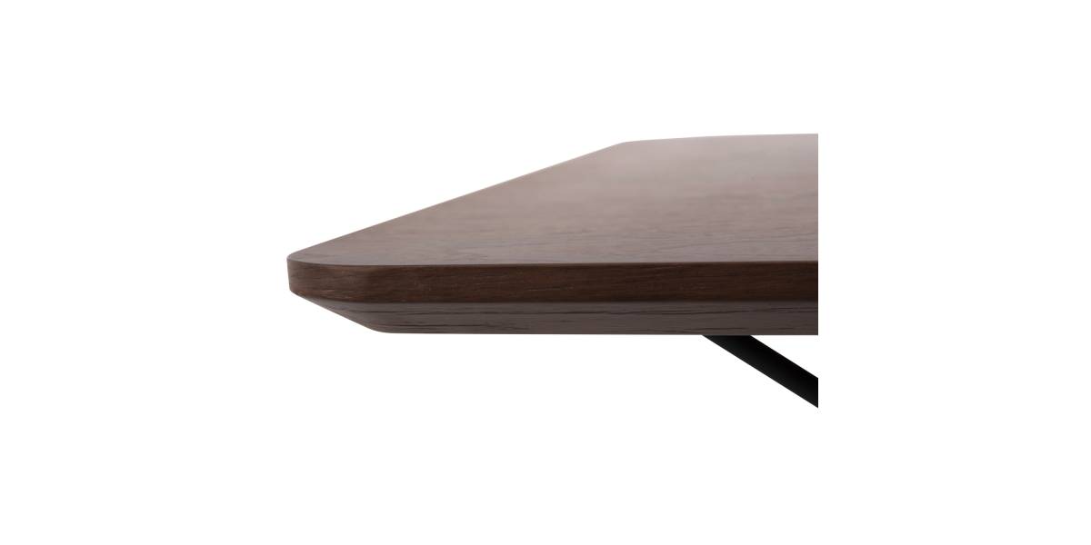 ΤΡΑΠΕΖΙ ΤΡΑΠΕΖΑΡΙΑΣ TRENK HM9614.02 MDF ΜΕ ΚΑΠΛΑΜΑ ΔΡΥΟΣ ΚΑΡΥΔΙ-ΜΑΥΡΟ ΜΕΤΑΛΛΟ 120x120x75Υεκ.