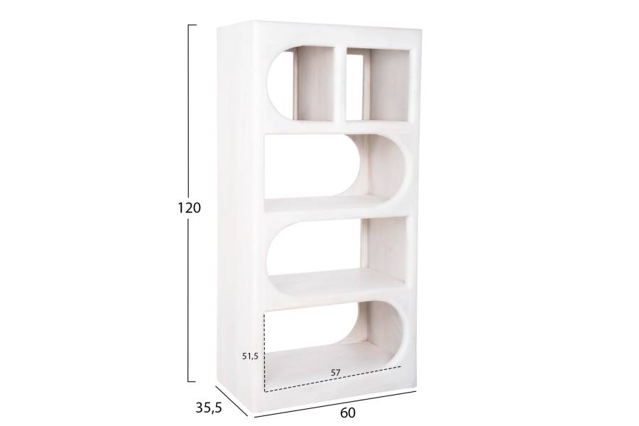 ΣΕΤ 4TMX ΕΠΙΠΛΑ ΣΑΛΟΝΙΟΥ HANDYR HM11947 ΜΑΣΙΦ ΞΥΛΟ MANGO ΣΕ ΛΕΥΚΟ