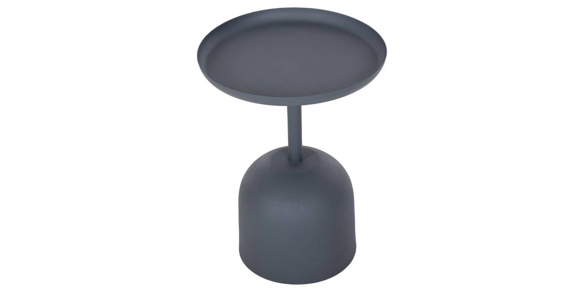 ΤΡΑΠΕΖΙ ΒΟΗΘΗΤΙΚΟ ΣΤΡΟΓΓΥΛΟ DELBEL HM4261.05 ΜΕΤΑΛΛΟ ΜΠΛΕ ΣΚΟΥΡΟ Φ39,5x53,5Υ εκ.