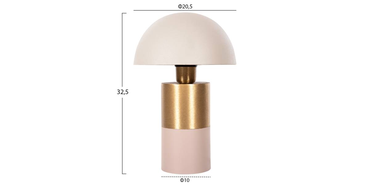 ΕΠΙΤΡΑΠΕΖΙΟ ΦΩΤΙΣΤΙΚΟ PUNE HM4245.10 ΜΕΤΑΛΛΟ ΣΕ ΜΠΕΖ-ΧΡΥΣΟ Φ20,5x32,5Υεκ.