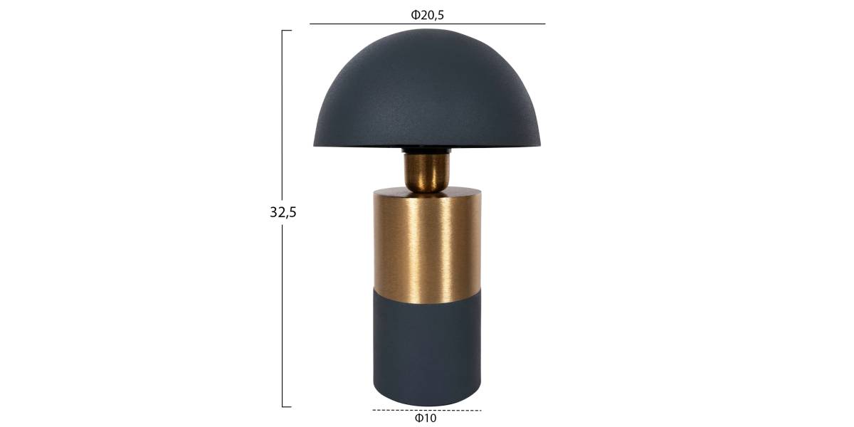 ΕΠΙΤΡΑΠΕΖΙΟ ΦΩΤΙΣΤΙΚΟ PUNE HM4245.05 ΜΕΤΑΛΛΟ ΣΕ ΜΠΛΕ ΑΝΘΡΑΚΙ-ΧΡΥΣΟ Φ20,5x32,5Υεκ.