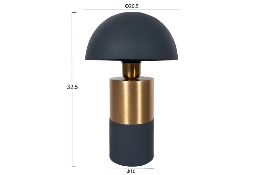 ΕΠΙΤΡΑΠΕΖΙΟ ΦΩΤΙΣΤΙΚΟ PUNE HM4245.05 ΜΕΤΑΛΛΟ ΣΕ ΜΠΛΕ ΑΝΘΡΑΚΙ-ΧΡΥΣΟ Φ20,5x32,5Υεκ.