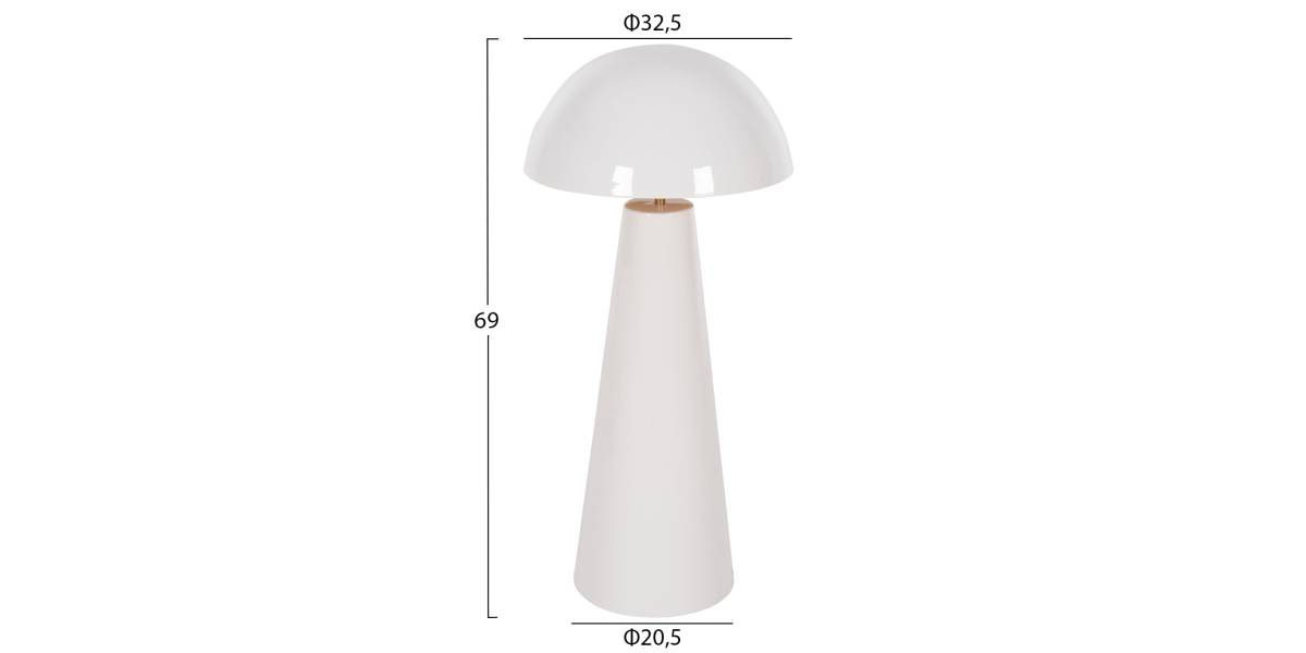 ΕΠΙΤΡΑΠΕΖΙΟ ΦΩΤΙΣΤΙΚΟ SMUSH HM4258.03 ΜΕΤΑΛΛΟ ΣΕ ΛΕΥΚΟ-ΡΥΘΜΙΖΟΜΕΝΟ ΚΑΠΕΛΟ Φ32,5x69Υεκ.