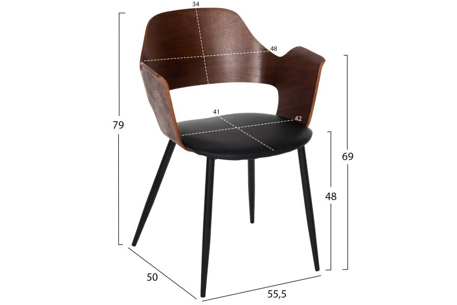 ΣΕΤ ΤΡΑΠΕΖΑΡΙΑ ΕΣΩΤ. ΧΩΡΟΥ 5ΤΜΧ HM11962 ΤΡΑΠΕΖΙ DENTY & 4 ΚΑΡΕΚΛΕΣ VELP