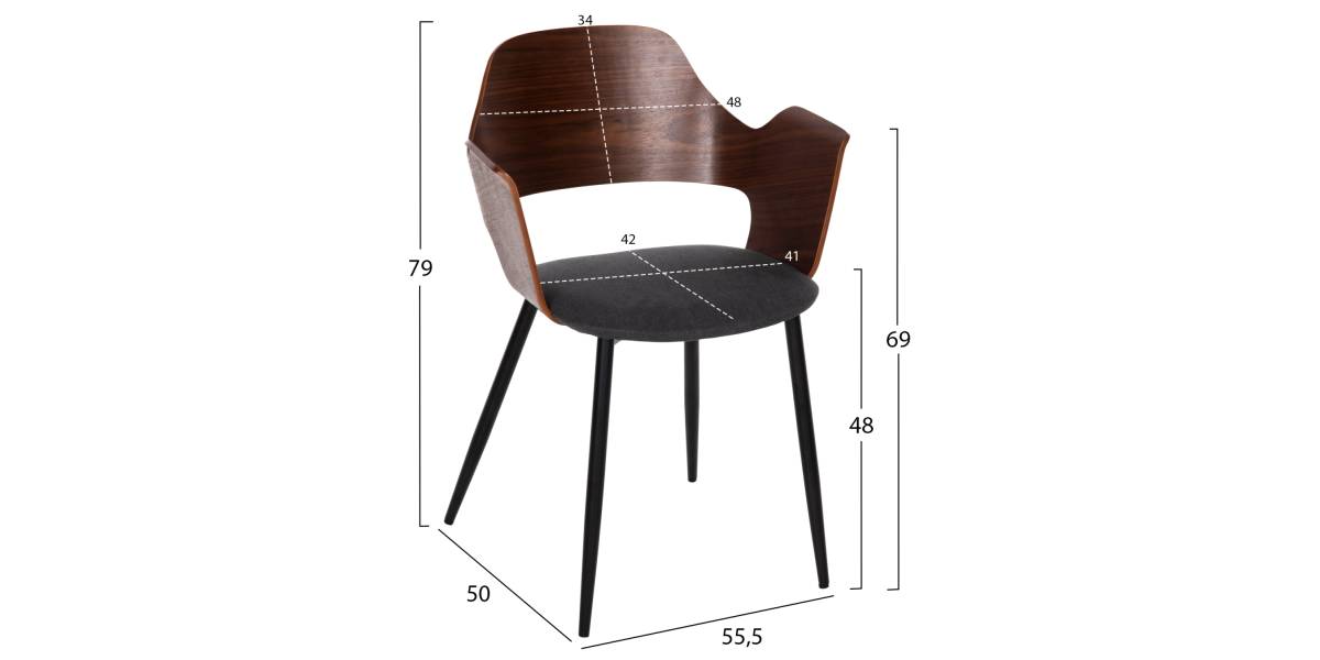 ΣΕΤ ΤΡΑΠΕΖΑΡΙΑ ΕΣΩΤ. ΧΩΡΟΥ 5ΤΜΧ HM11964 ΤΡΑΠΕΖΙ DENTY & 4 ΚΑΡΕΚΛΕΣ VELP