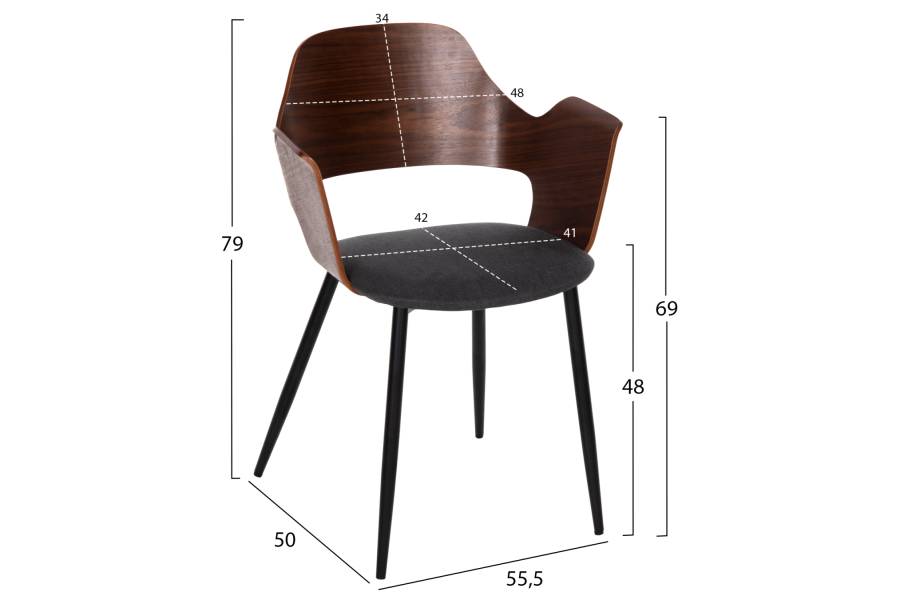 ΣΕΤ ΤΡΑΠΕΖΑΡΙΑ ΕΣΩΤ. ΧΩΡΟΥ 5ΤΜΧ HM11964 ΤΡΑΠΕΖΙ DENTY & 4 ΚΑΡΕΚΛΕΣ VELP