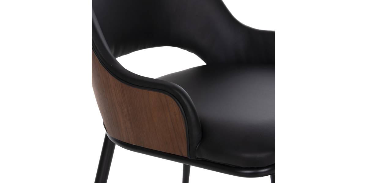 ΣΕΤ ΤΡΑΠΕΖΑΡΙΑ ΕΣΩΤ. ΧΩΡΟΥ 5ΤΜΧ HM11965 ΤΡΑΠΕΖΙ DENTY & 4 ΚΑΡΕΚΛΕΣ DELF (ΜΑΥΡΟ)
