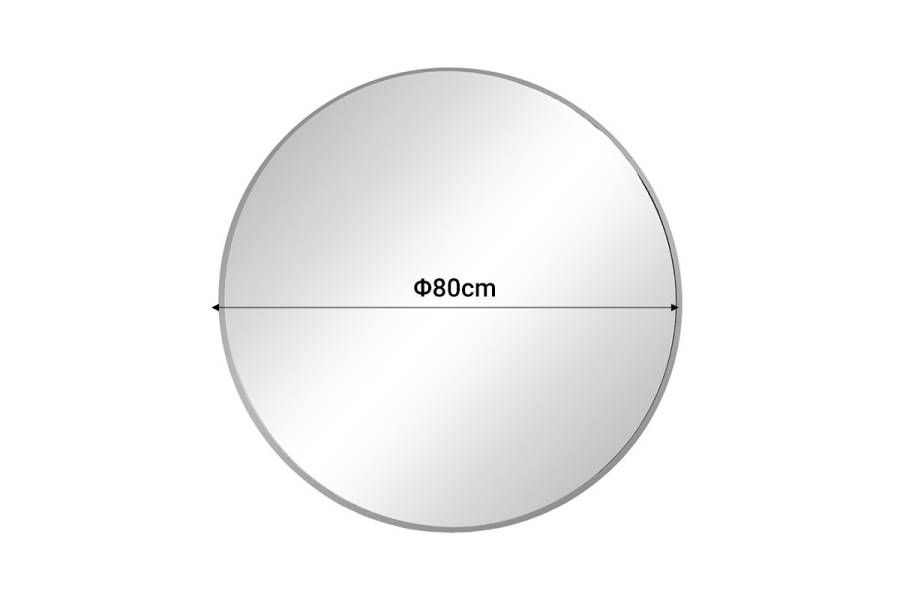 Καθρέπτης Emmett Inart ασημί αλουμίνιο 80x80x2.5εκ