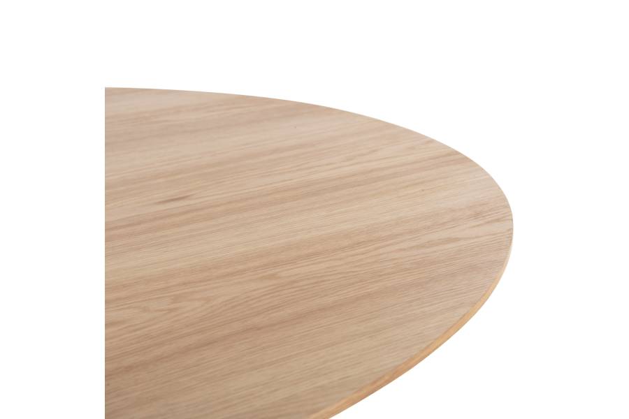 ΤΡΑΠΕΖΙ ΟΒΑΛ DENTY HM9611.01 MDF ΜΕ ΚΑΠΛΑΜΑ ΔΡΥΟΣ-ΦΥΣΙΚΟ ΟΑΚ 240x120x75Υεκ.