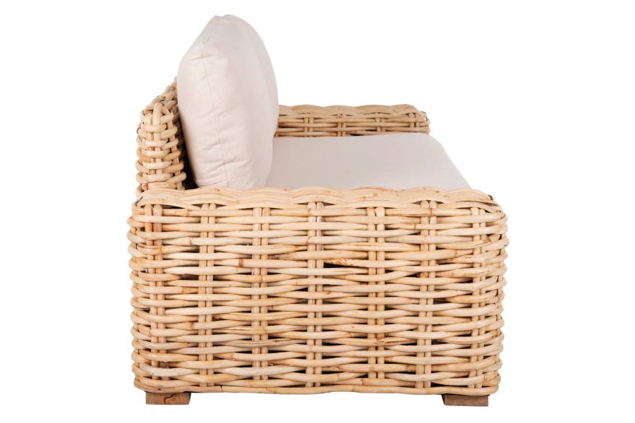 ΚΑΝΑΠΕΣ 2-ΘΕΣΙΟΣ TROPEL HM9809 ΞΥΛΟ MANGO-RATTAN ΦΥΣΙΚΟ-ΛΕΥΚΑ ΜΑΞΙΛΑΡΙΑ 192x88x70-85Υεκ.