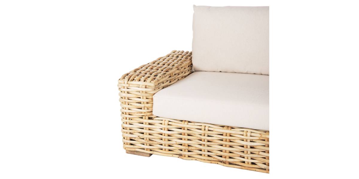 ΚΑΝΑΠΕΣ 2-ΘΕΣΙΟΣ TROPEL HM9809 ΞΥΛΟ MANGO-RATTAN ΦΥΣΙΚΟ-ΛΕΥΚΑ ΜΑΞΙΛΑΡΙΑ 192x88x70-85Υεκ.