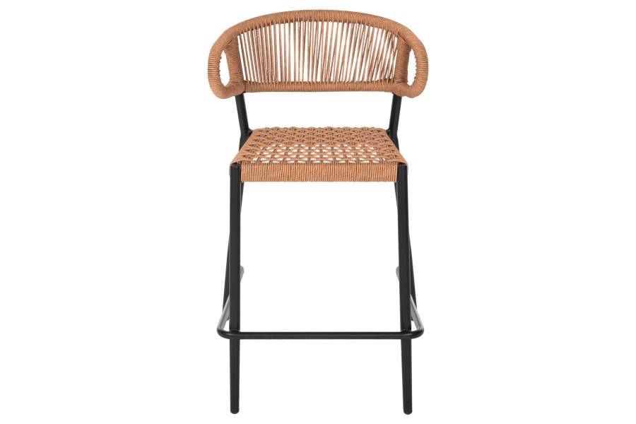 ΣΚΑΜΠΟ ΜΠΑΡ ΜΕΣ.ΥΨΟΥΣ EULO HM6087.03 ΑΛΟΥΜΙΝΙΟ ΜΑΥΡΟ-ΣΥΝΘ.RATTAN 60x56,5x99Υεκ.