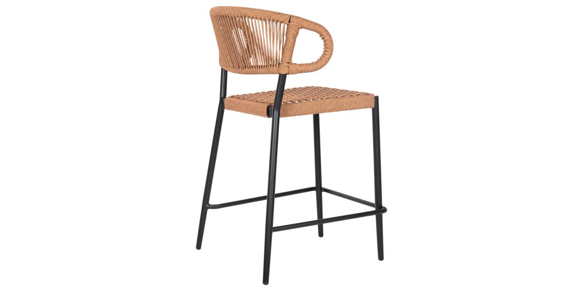 ΣΚΑΜΠΟ ΜΠΑΡ ΜΕΣ.ΥΨΟΥΣ EULO HM6087.03 ΑΛΟΥΜΙΝΙΟ ΜΑΥΡΟ-ΣΥΝΘ.RATTAN 60x56,5x99Υεκ.