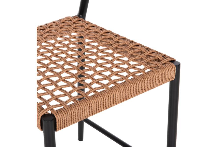 ΣΚΑΜΠΟ ΜΠΑΡ ΜΕΣ.ΥΨΟΥΣ EULO HM6087.03 ΑΛΟΥΜΙΝΙΟ ΜΑΥΡΟ-ΣΥΝΘ.RATTAN 60x56,5x99Υεκ.