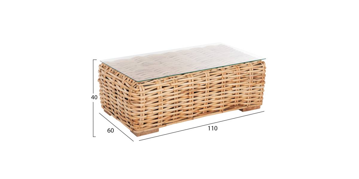 ΣΕΤ ΣΑΛΟΝΙ 4ΤΜΧ TROPEL HM11940 ΦΥΣΙΚΟ RATTAN-2ΘΕΣΙΟΣ ΚΑΝΑΠΕΣ-2 ΠΟΛΥΘΡΟΝΕΣ-ΤΡΑΠΕΖΙ