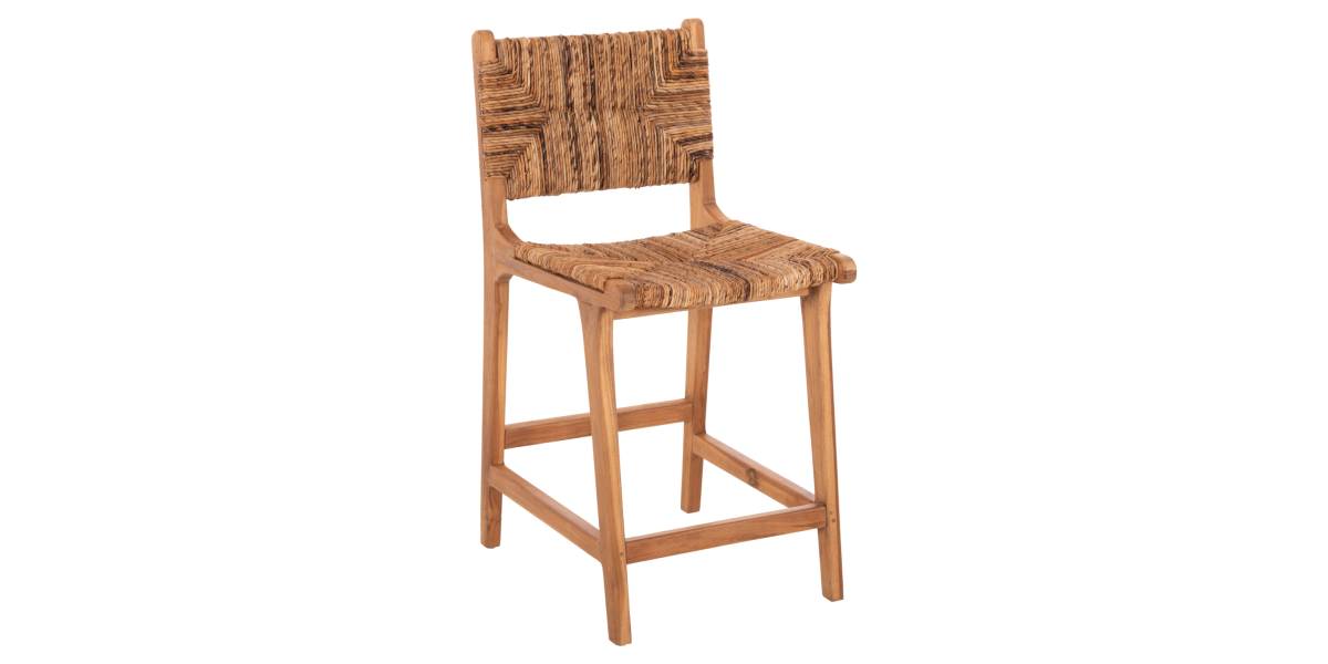 ΣΚΑΜΠΟ ΜΠΑΡ WALTER HM9842 ΞΥΛO TEAK ΣΕ ΦΥΣΙΚΟ-ΨΑΘΑ 46x55x96Υεκ.